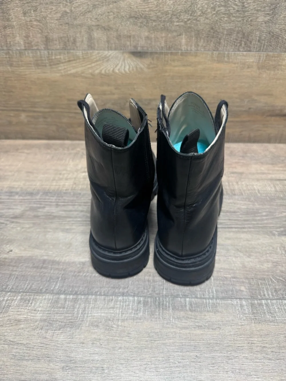 Cole Haan Women's Black Leather Lug Sole Ankle Boots -Size 9